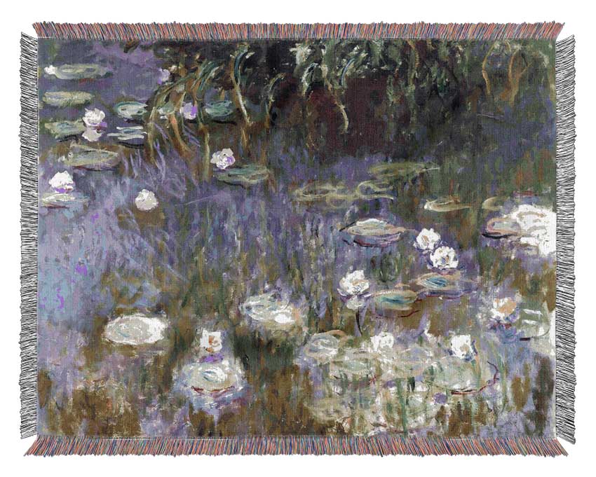 Monet Water Lilies Woven Blanket