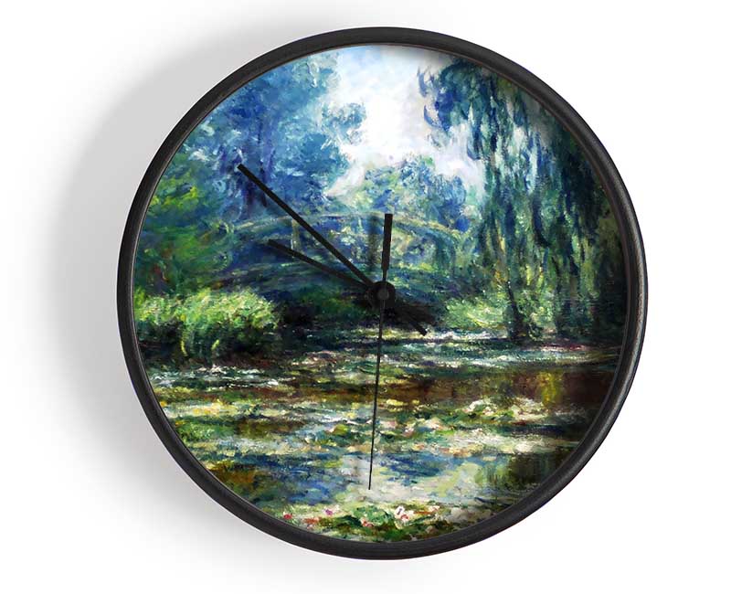 Monet Water Lillies In Monets Garden Clock - Wallart-Direct UK