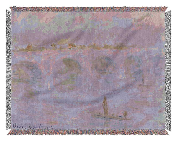 Monet Waterloo Bridge In London Woven Blanket