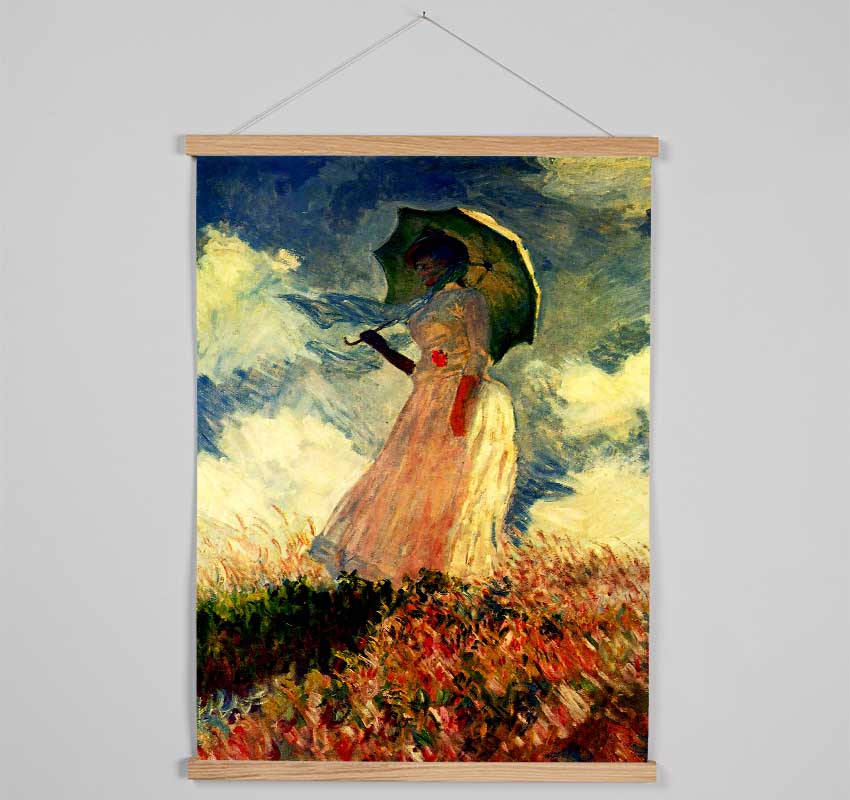 Monet Woman With Parasol Hanging Poster - Wallart-Direct UK