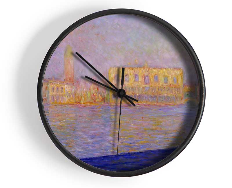 Monet The Doges Palace Sunset Clock - Wallart-Direct UK