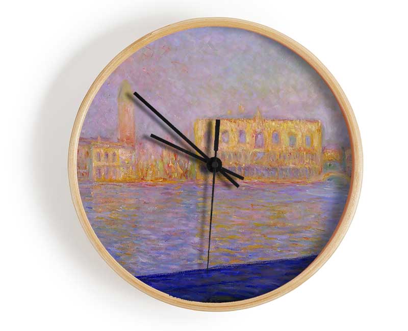 Monet The Doges Palace Sunset Clock - Wallart-Direct UK