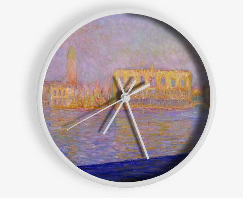 Monet The Doges Palace Sunset Clock - Wallart-Direct UK