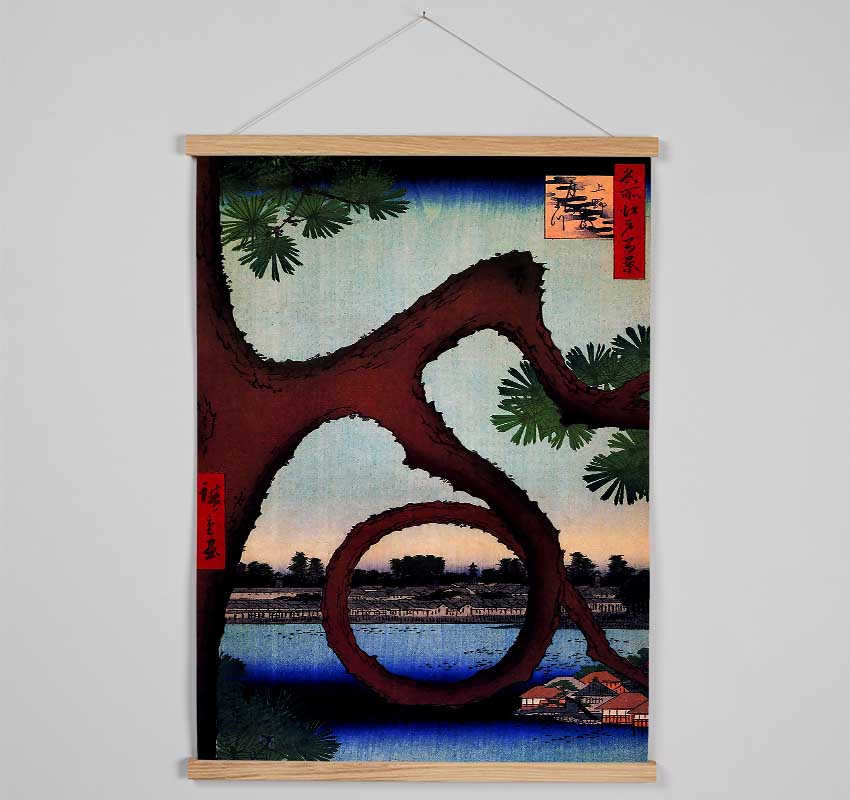 Hiroshige Moon Pine Hanging Poster - Wallart-Direct UK