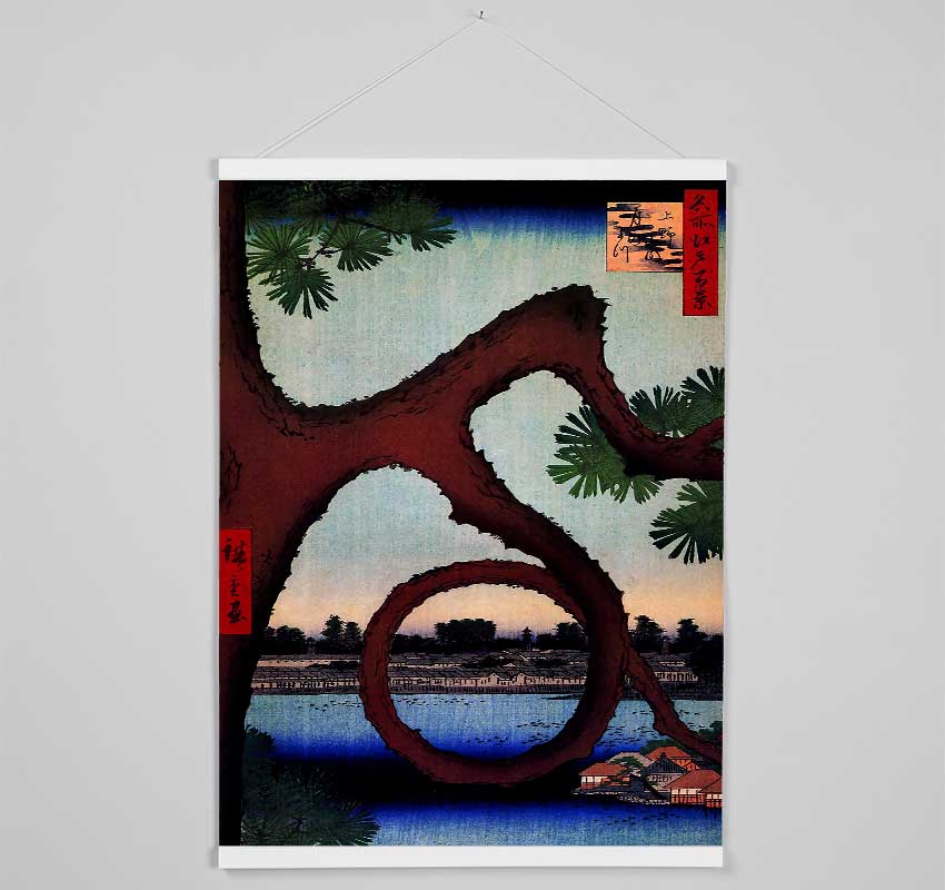 Hiroshige Moon Pine Hanging Poster - Wallart-Direct UK