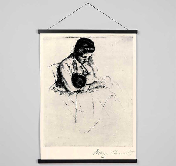 Cassatt Mother Nurses Child Hanging Poster - Wallart-Direct UK