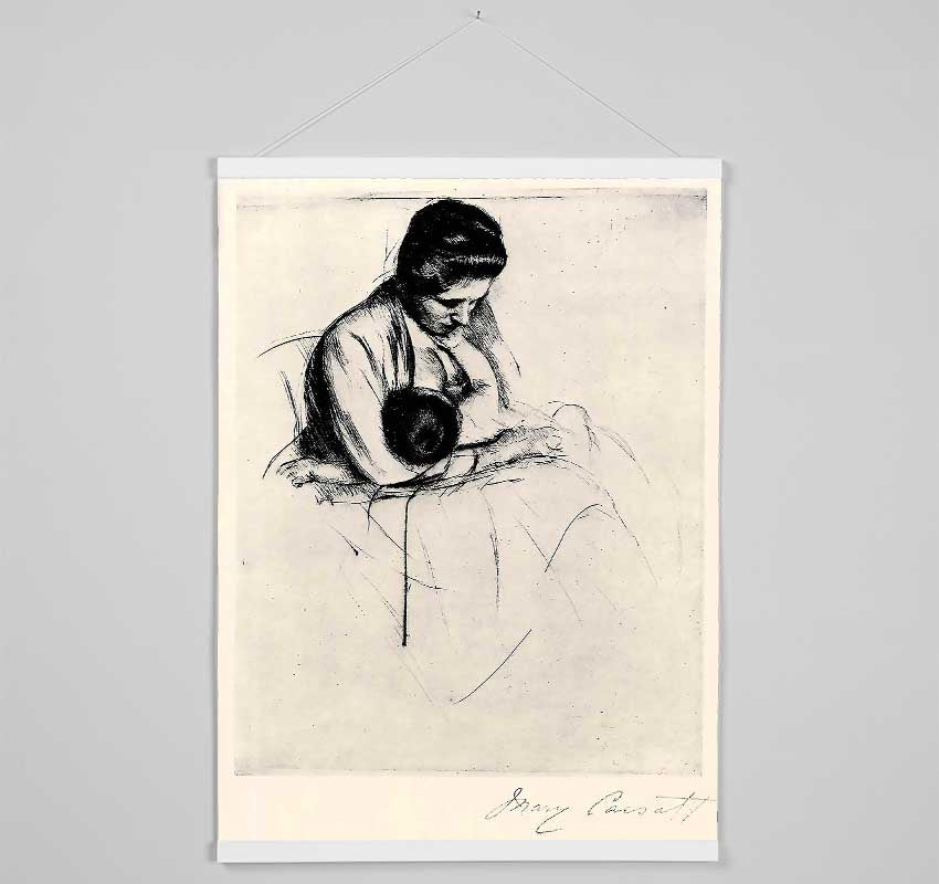 Cassatt Mother Nurses Child Hanging Poster - Wallart-Direct UK