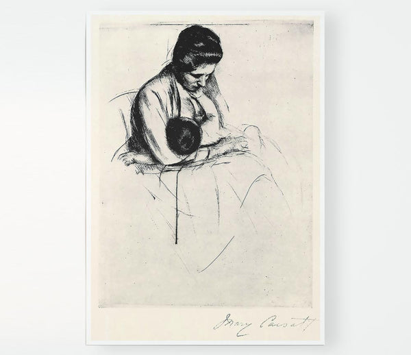 Cassatt Mother Nurses Child Print Poster Wall Art