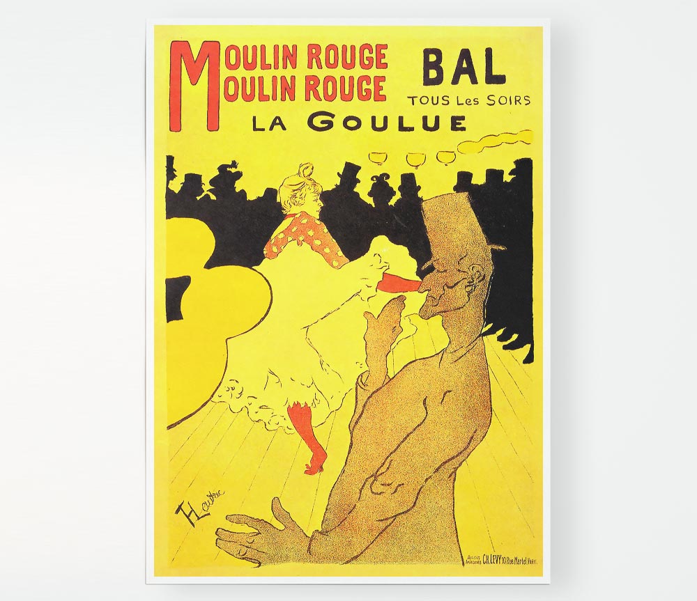 Toulouse Lautrec Moulin Rouge La Goulue Print Poster Wall Art