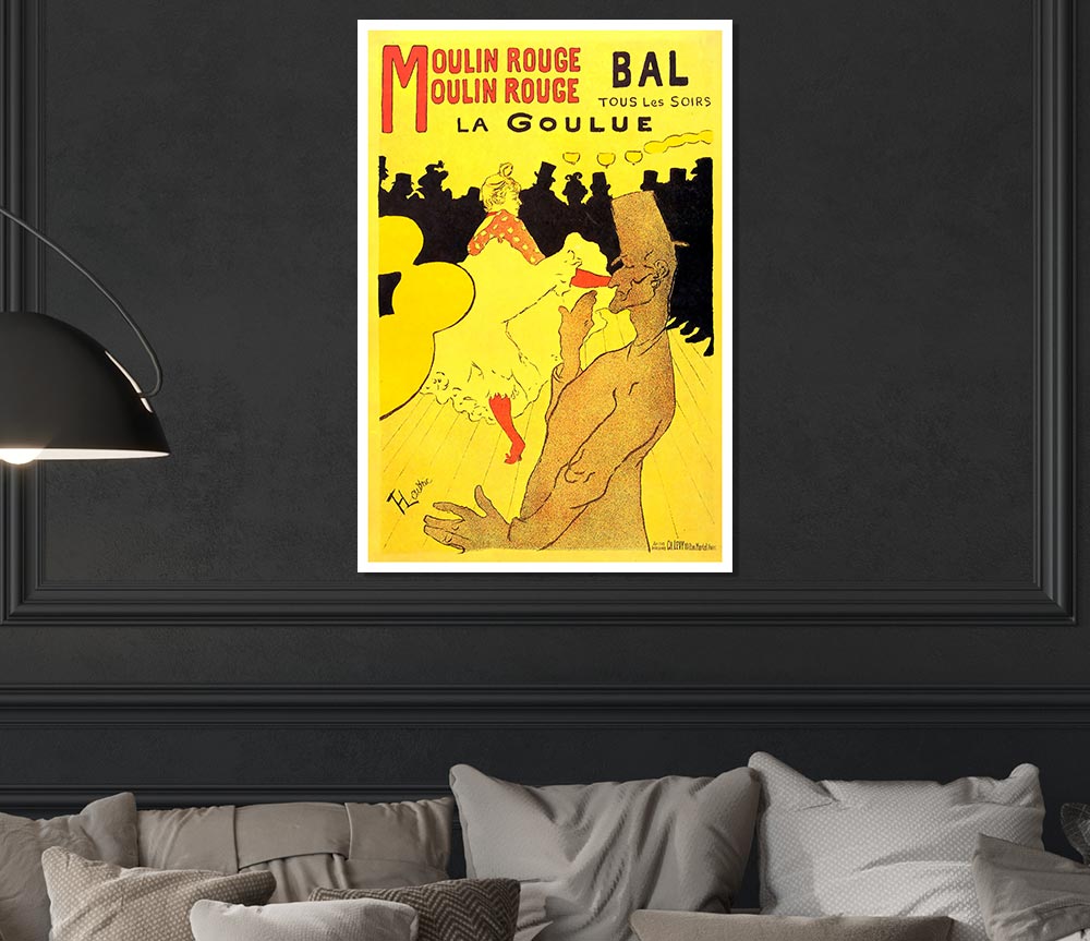 Toulouse Lautrec Moulin Rouge La Goulue Print Poster Wall Art