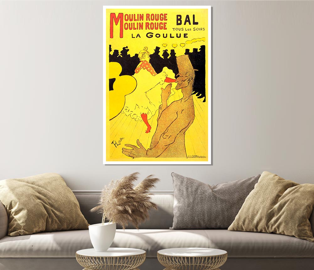 Toulouse Lautrec Moulin Rouge La Goulue Print Poster Wall Art