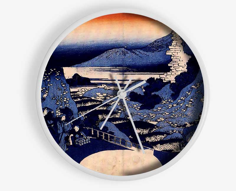 Hokusai Mount Haruna Clock - Wallart-Direct UK