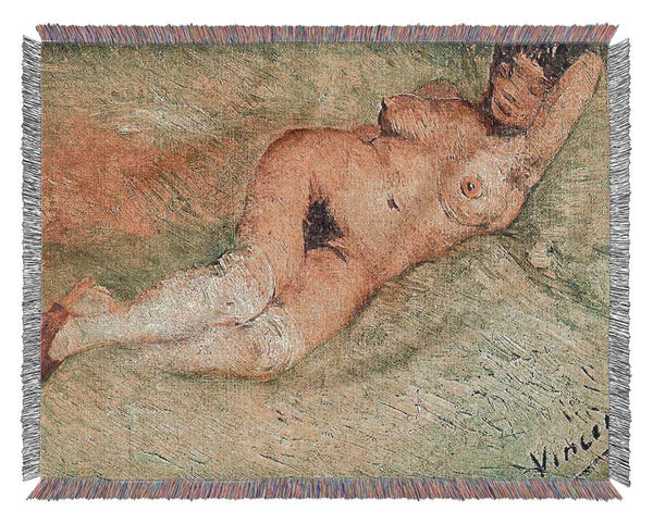 Van Gogh Nacked Woman Woven Blanket