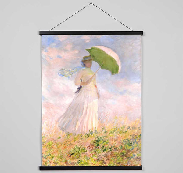 Monet Nainen Ja Paivanvarjo Hanging Poster - Wallart-Direct UK