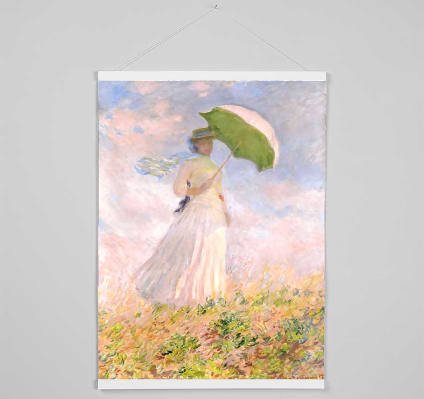 Monet Nainen Ja Paivanvarjo Hanging Poster - Wallart-Direct UK