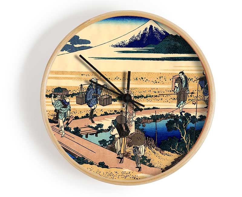 Hokusai Nakahara In The Sagami Province Clock - Wallart-Direct UK