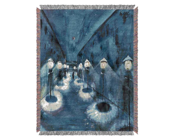 Walter Gramatte Night Road Woven Blanket