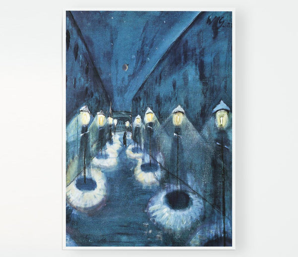 Walter Gramatte Night Road Print Poster Wall Art