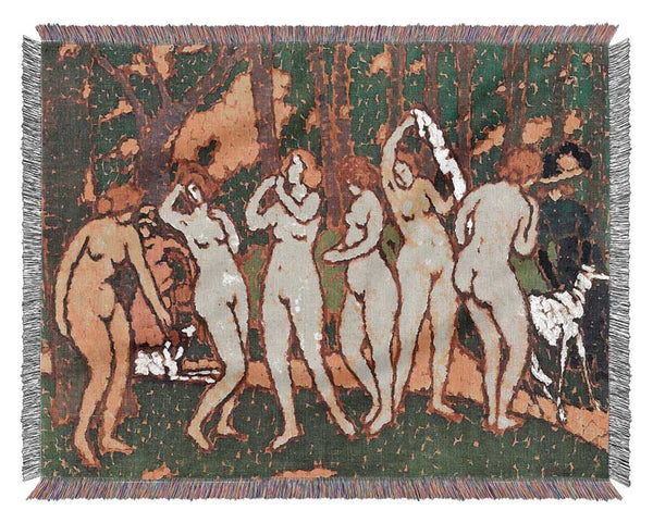 Joseph Rippl-Ronai Nudes In The Park Woven Blanket