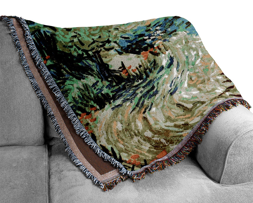 Van Gogh Olive Grove 2 Woven Blanket