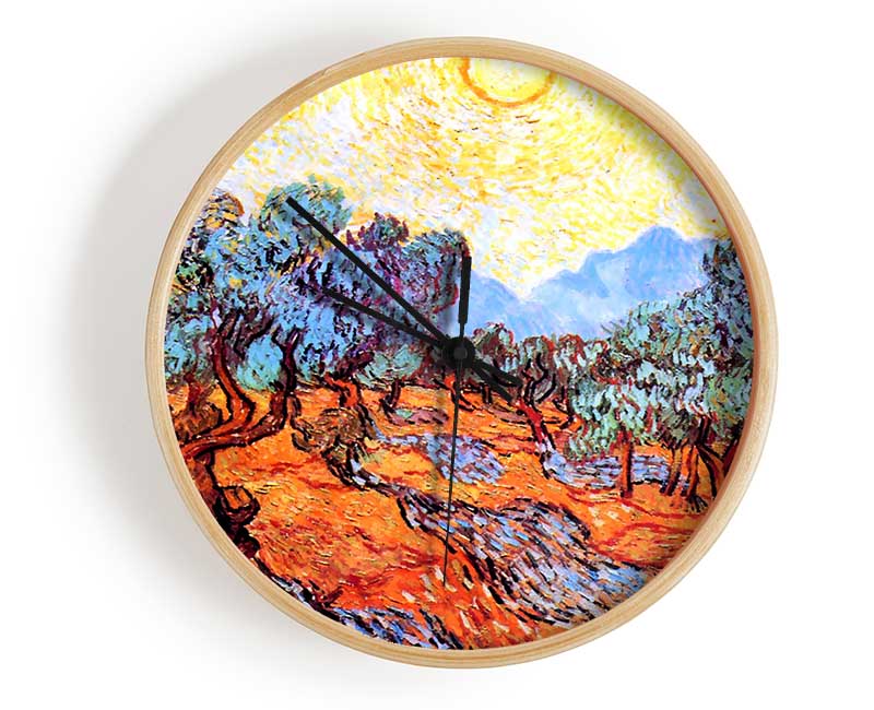 Van Gogh Olive Grove 1 Clock - Wallart-Direct UK