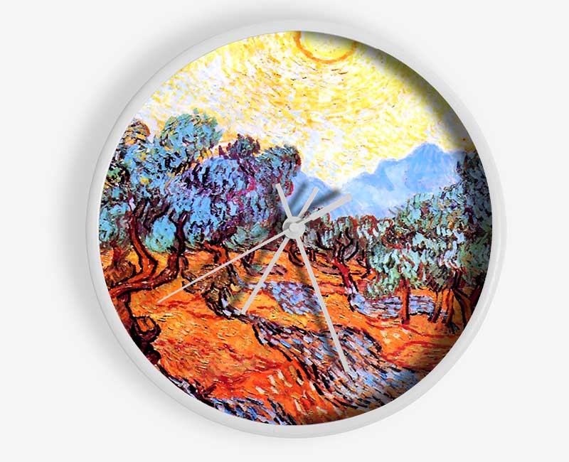 Van Gogh Olive Grove 1 Clock - Wallart-Direct UK