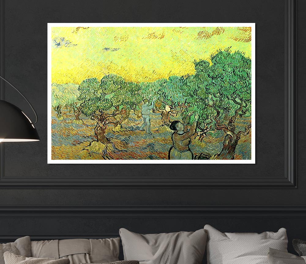 Van Gogh Olive Pickers In A Grove Print Poster Wall Art