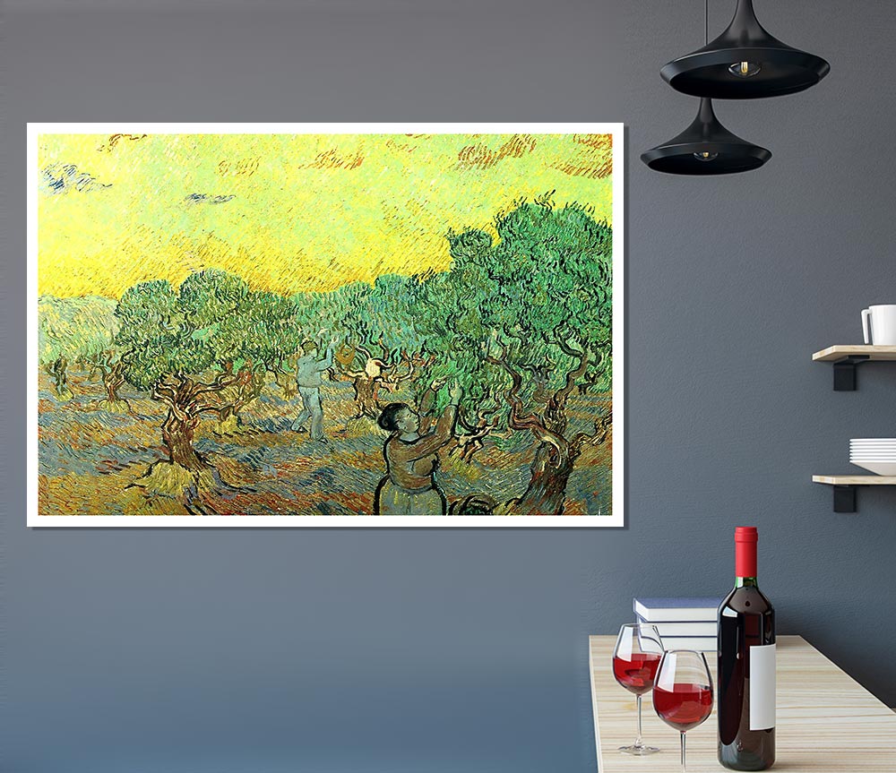 Van Gogh Olive Pickers In A Grove Print Poster Wall Art