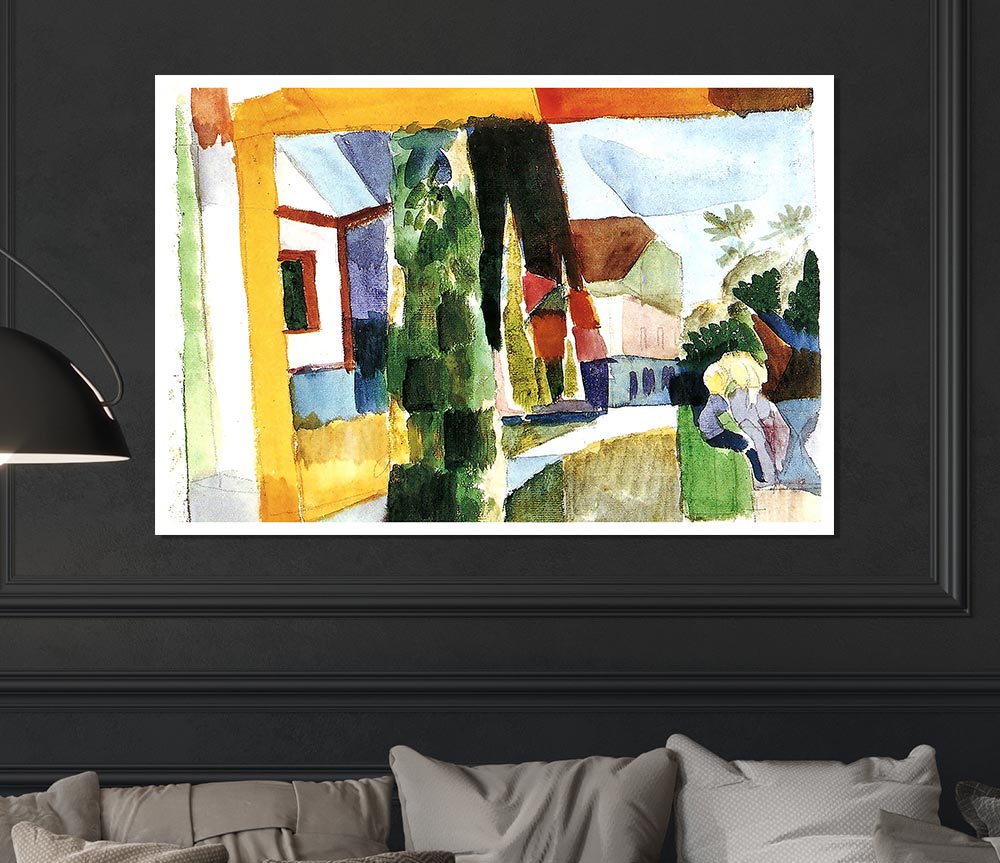 August Macke Our Garden On The Lake 5 Print Poster Wall Art