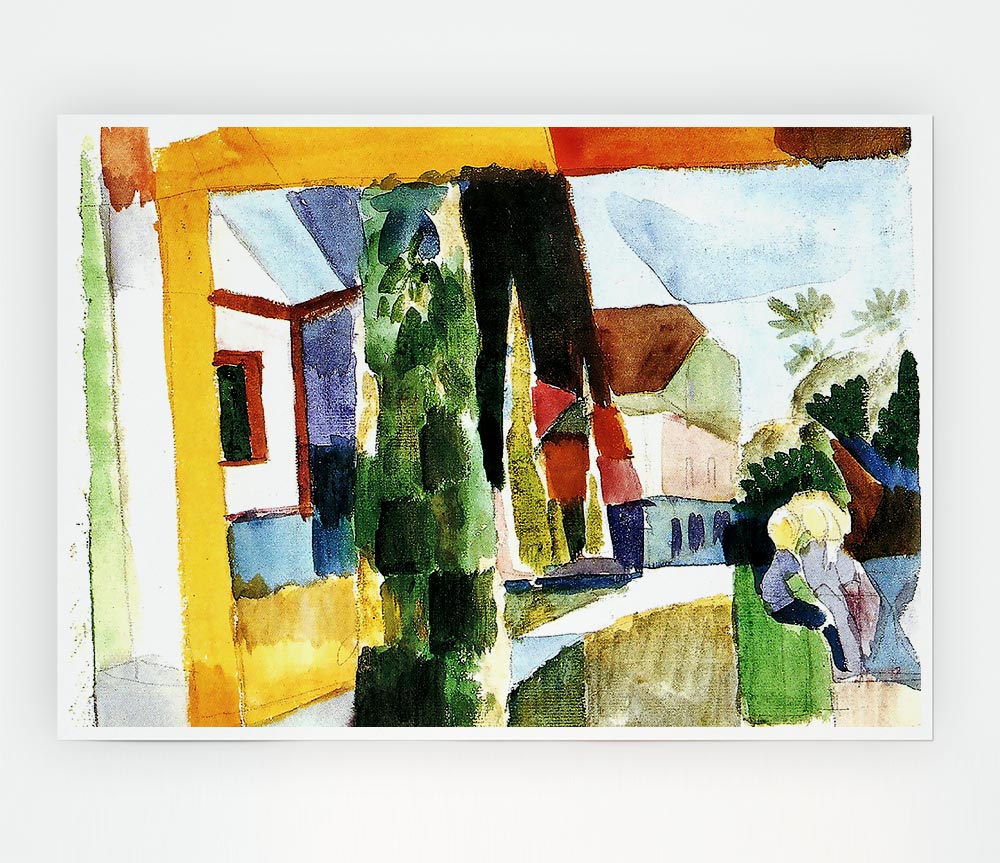 August Macke Our Garden On The Lake 5 Print Poster Wall Art