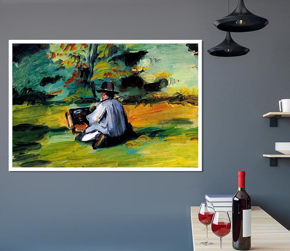 Cezanne Painter At Work Print Poster Wall Art