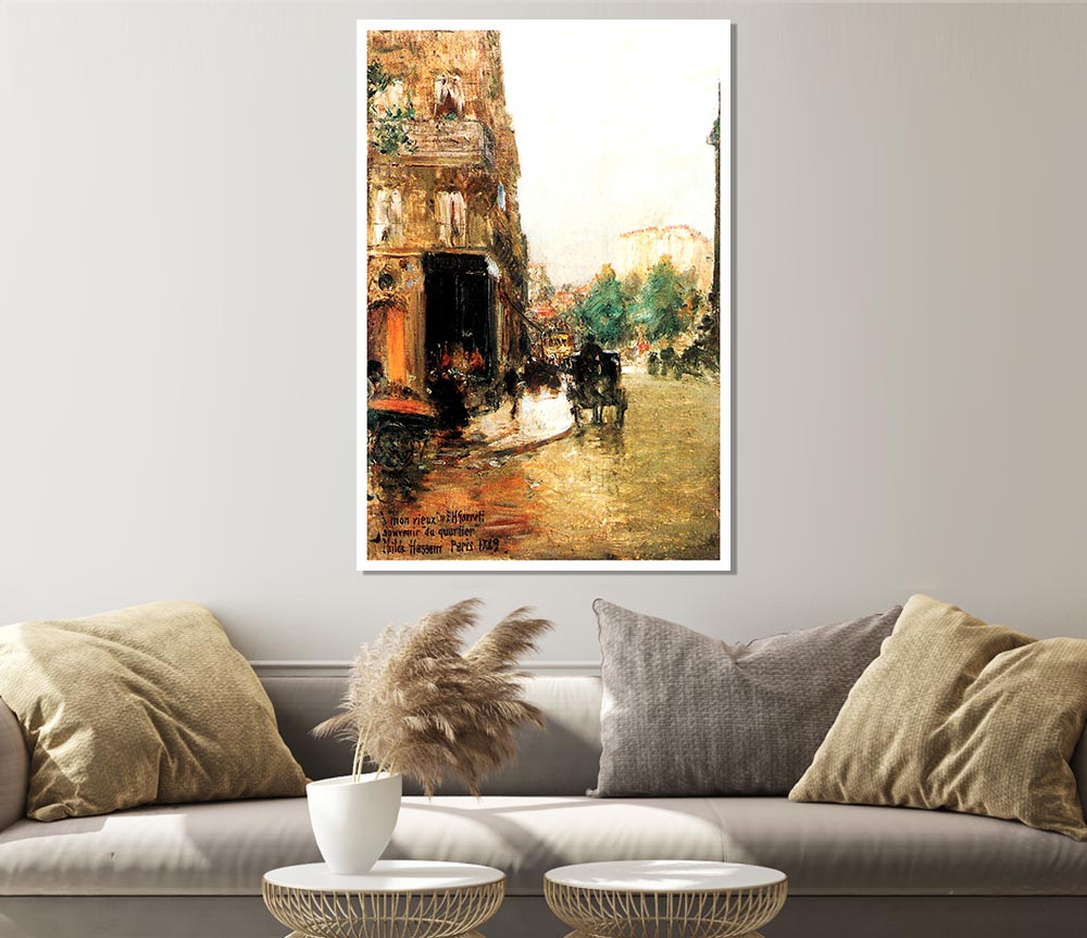 Hassam Parisian Street Scene 2 Print Poster Wall Art