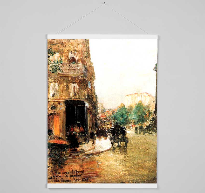 Hassam Parisian Street Scene 2 Hanging Poster - Wallart-Direct UK