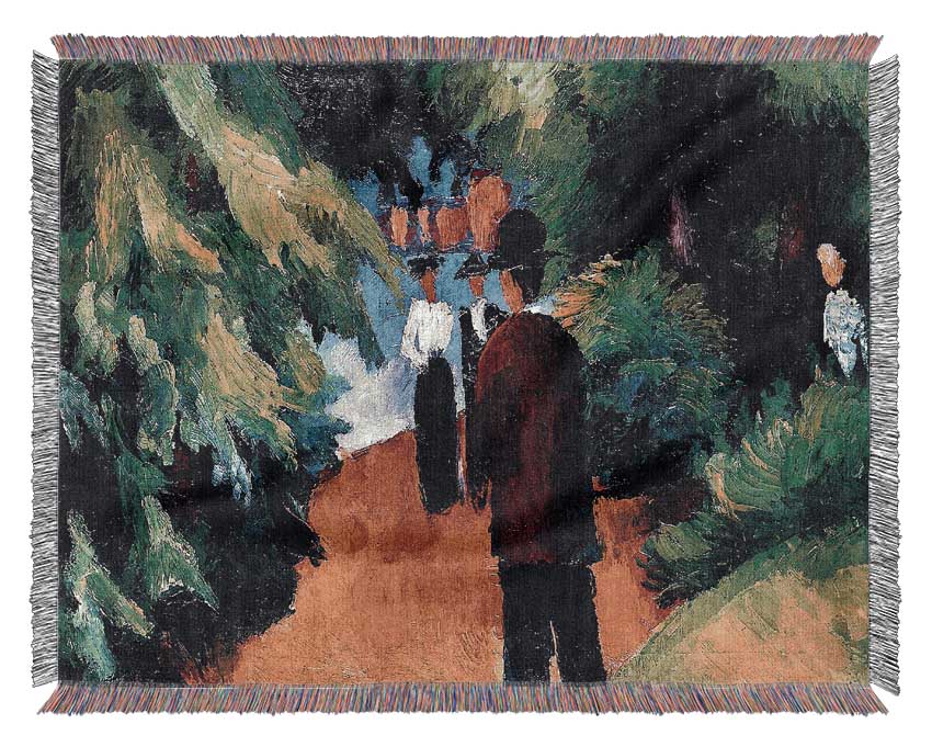 August Macke Park On The Waterfront Woven Blanket