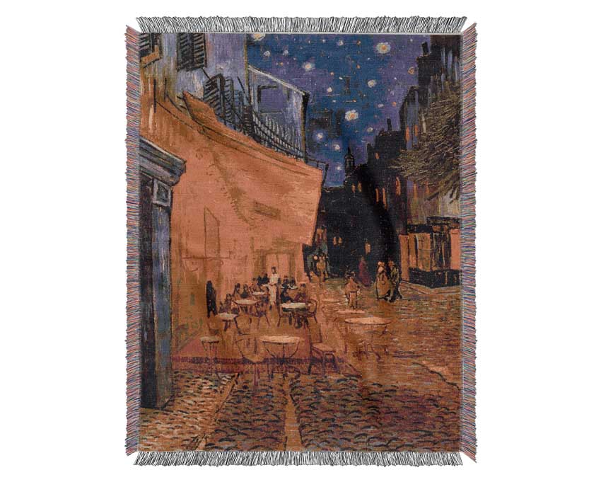 Van Gogh Pavement Cafe Woven Blanket