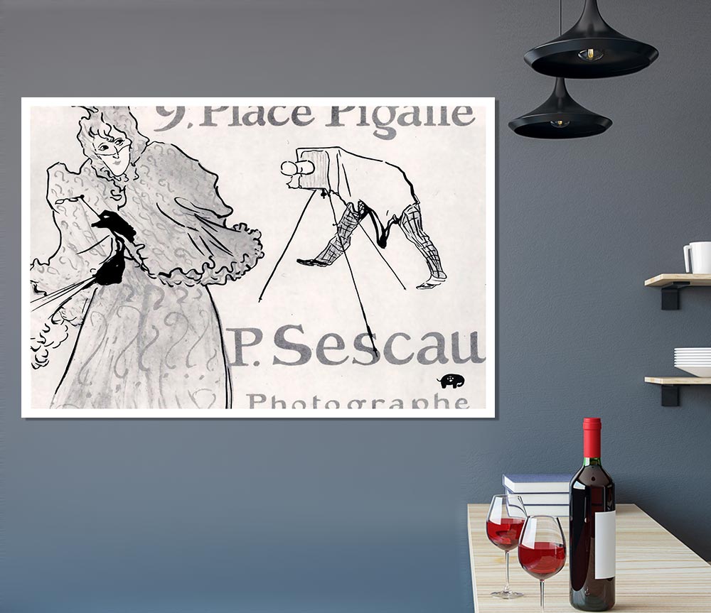 Toulouse Lautrec Photorapher Sescau Print Poster Wall Art