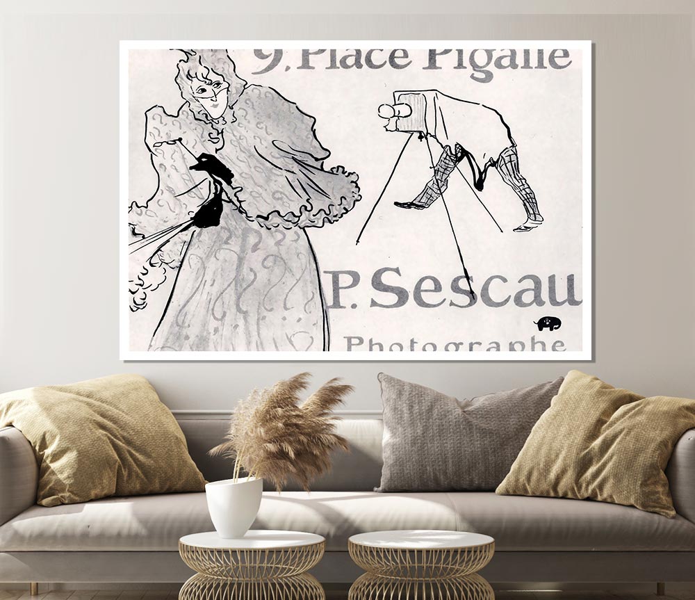 Toulouse Lautrec Photorapher Sescau Print Poster Wall Art