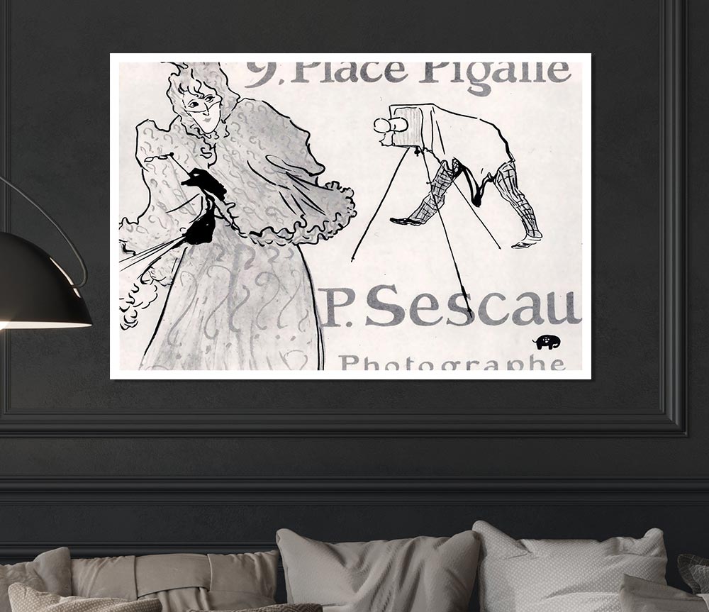 Toulouse Lautrec Photorapher Sescau Print Poster Wall Art