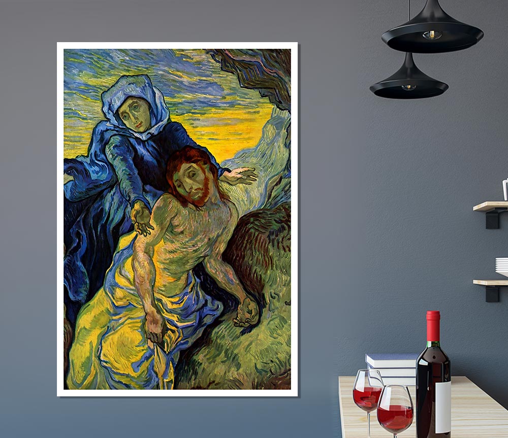 Van Gogh Pieta By Eugene Delacroix Print Poster Wall Art