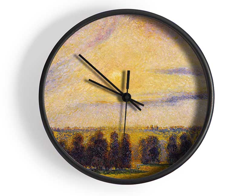 Pissarro Sunset At Eragny Clock - Wallart-Direct UK