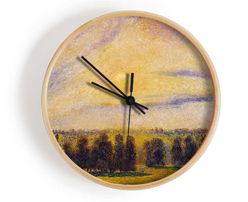 Pissarro Sunset At Eragny Clock - Wallart-Direct UK