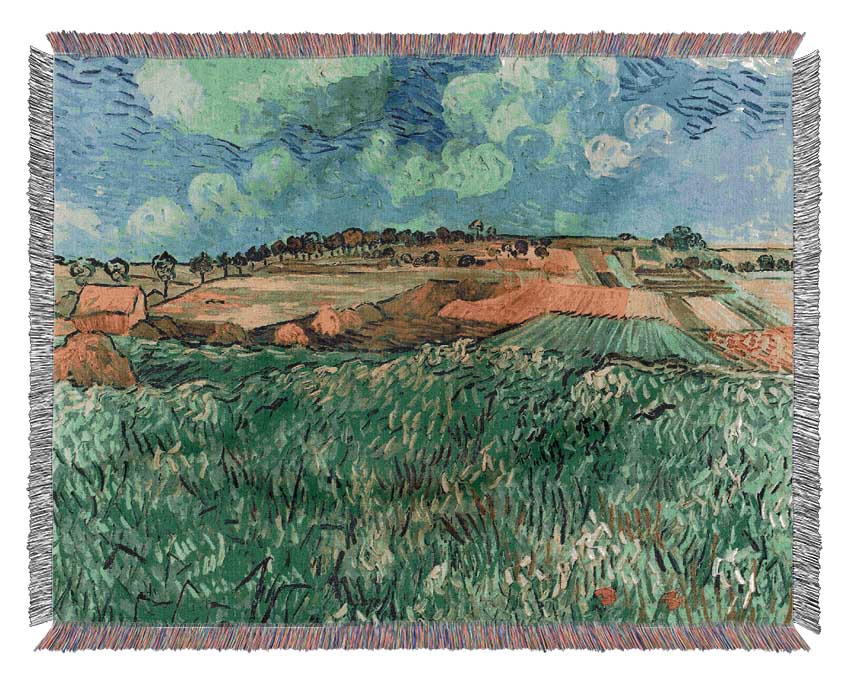 Van Gogh Plain Near Auvers Woven Blanket