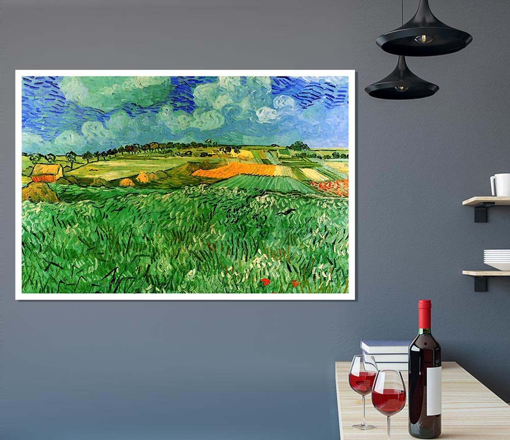 Van Gogh Plain Near Auvers Print Poster Wall Art