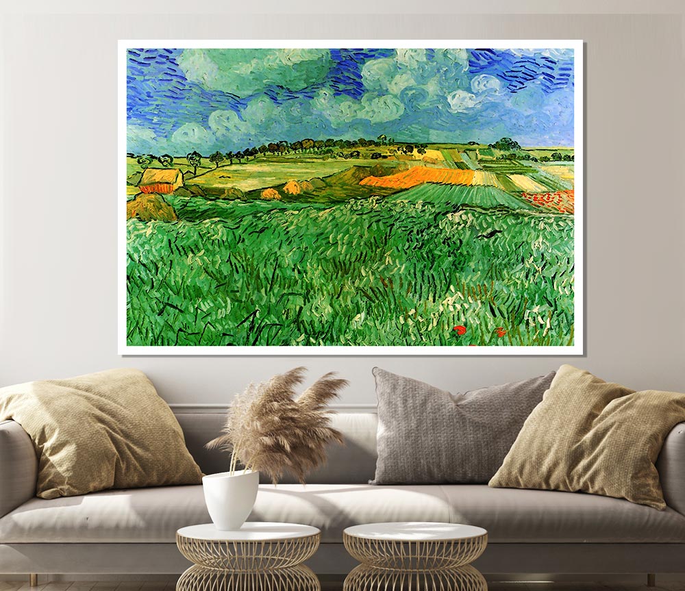 Van Gogh Plain Near Auvers Print Poster Wall Art