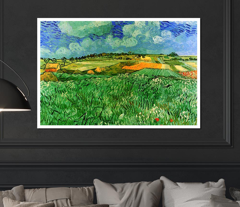 Van Gogh Plain Near Auvers Print Poster Wall Art