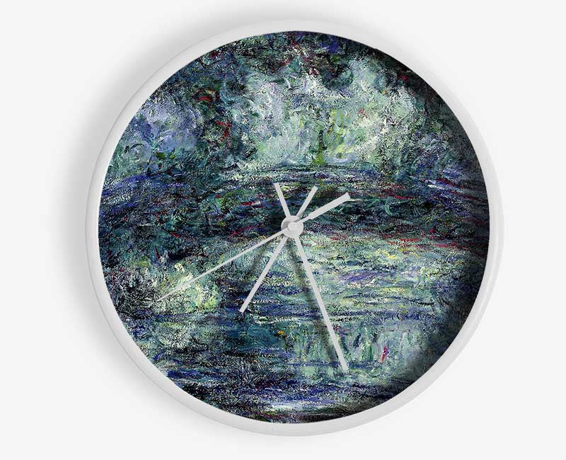 Monet Pont Japonais Japanilainen Silta Clock - Wallart-Direct UK