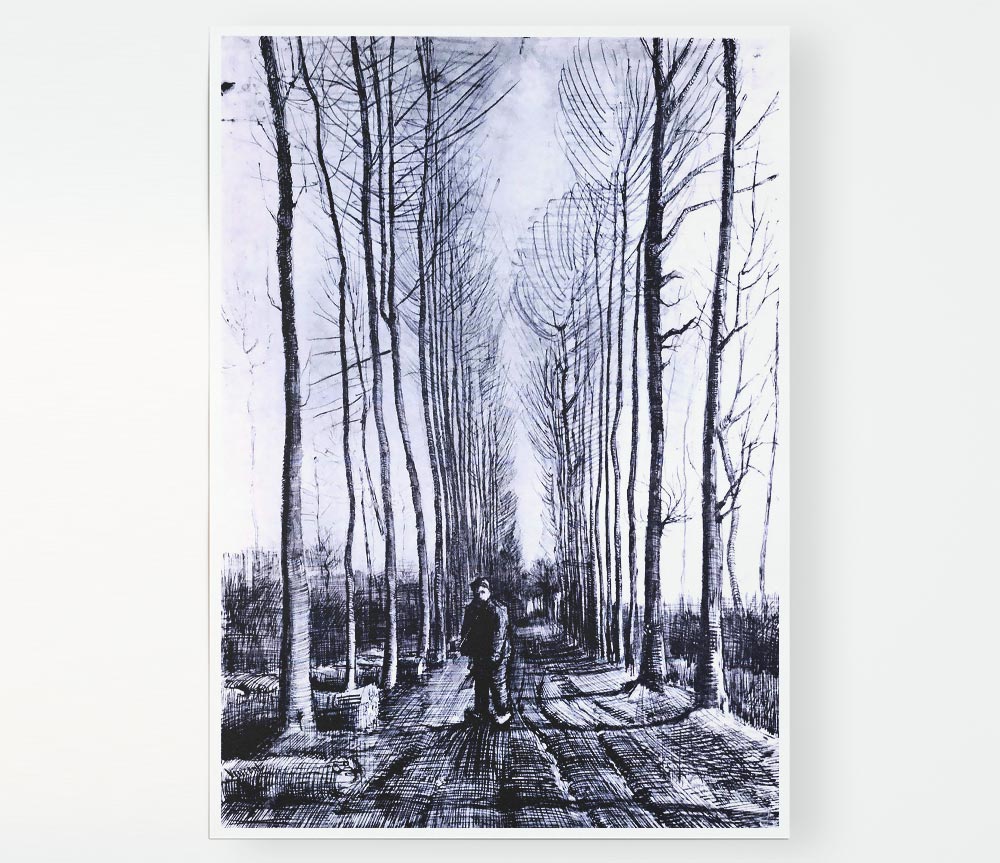 Van Gogh Poplar Avenue Print Poster Wall Art