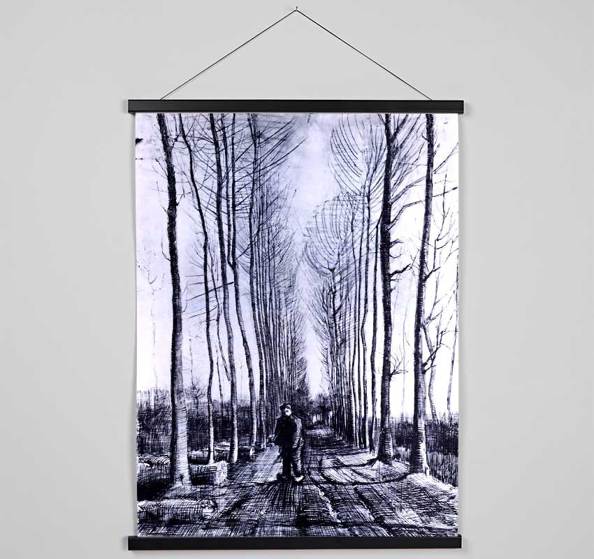 Van Gogh Poplar Avenue Hanging Poster - Wallart-Direct UK