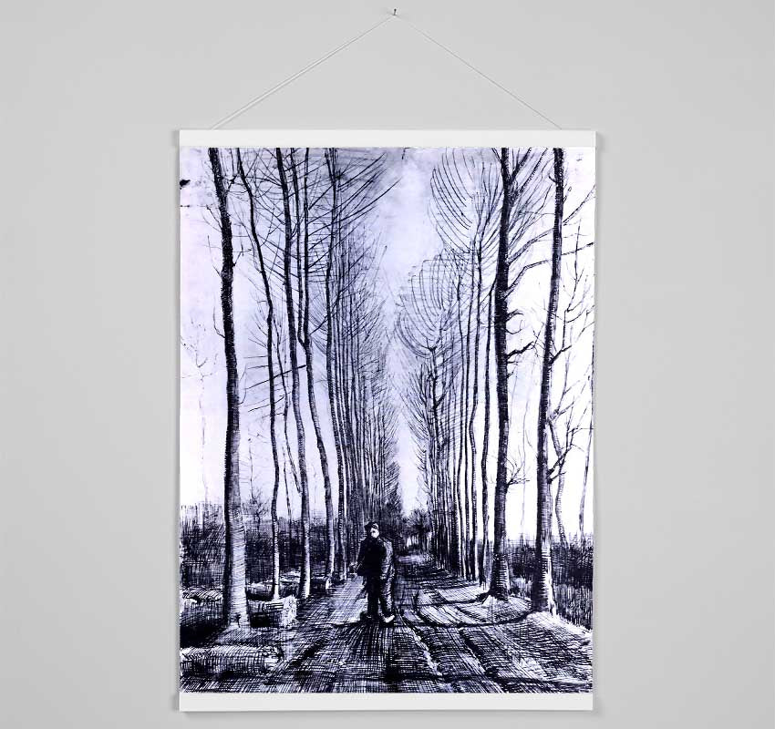 Van Gogh Poplar Avenue Hanging Poster - Wallart-Direct UK