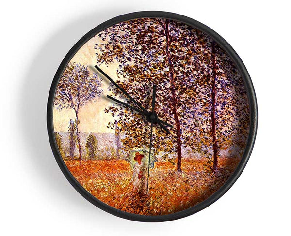 Monet Poplars In The Sunlight Clock - Wallart-Direct UK